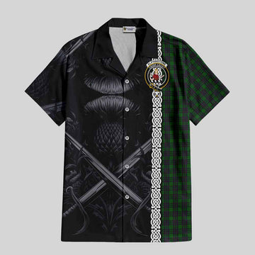 Elphinstone Tartan Hawaiian Shirt with Family Crest Cross Sword Thistle Celtic Vibes Kid - Tartan Vibes Clothing