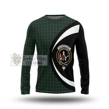 Elphinstone Tartan Long Sleeve T-Shirt with Family Crest Circle Style Unisex - Tartan Vibes Clothing