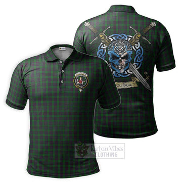 Elphinstone Tartan Polo Shirt with Family Crest Celtic Skull Style Kid - Tartan Vibes Clothing