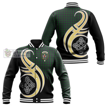 Elphinstone Tartan Baseball Jacket with Family Crest and Celtic Symbol Style Unisex - Tartan Vibes Clothing