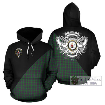Elphinstone Tartan Hoodie with Family Crest and Military Logo Style Zip Hoodie - Tartan Vibes Clothing