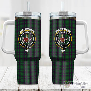Elphinstone Tartan and Family Crest Tumbler with Handle