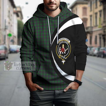 Elphinstone Tartan Hoodie with Family Crest Circle Style Zip Hoodie - Tartan Vibes Clothing