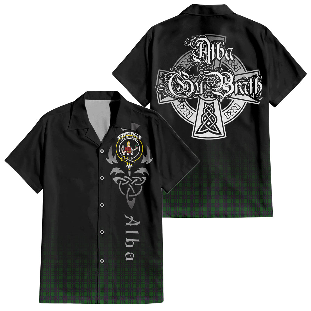 Elphinstone Tartan Hawaiian Shirt Shirt Featuring Alba Gu Brath Family Crest Celtic Inspired Kid - Tartan Vibes Clothing