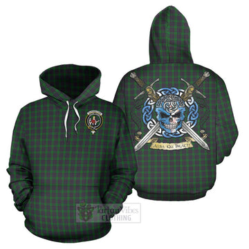 Elphinstone Tartan Hoodie with Family Crest Celtic Skull Style Zip Hoodie - Tartan Vibes Clothing