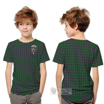 Elphinstone Tartan Kid T-Shirt with Family Crest Youth XL Size14 - Tartan Vibes Clothing