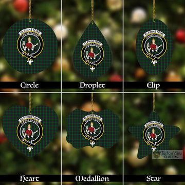 Elphinstone Tartan Christmas Aluminium Ornament with Family Crest Aluminium - Tartan Vibes Clothing