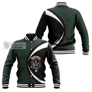 Elphinstone Tartan Baseball Jacket with Family Crest Circle Style Unisex - Tartan Vibes Clothing