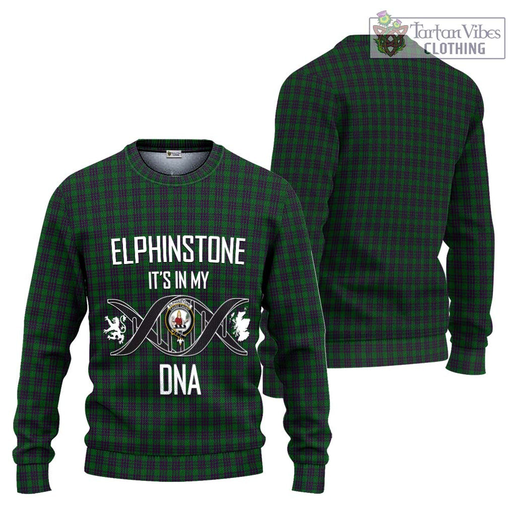 Elphinstone Tartan Ugly Sweater with Family Crest DNA In Me Style Unisex - Tartan Vibes Clothing