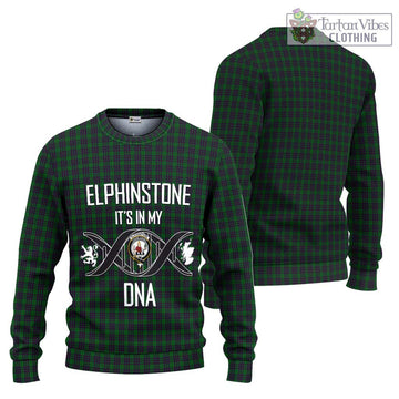 Elphinstone Tartan Ugly Sweater with Family Crest DNA In Me Style Unisex - Tartan Vibes Clothing