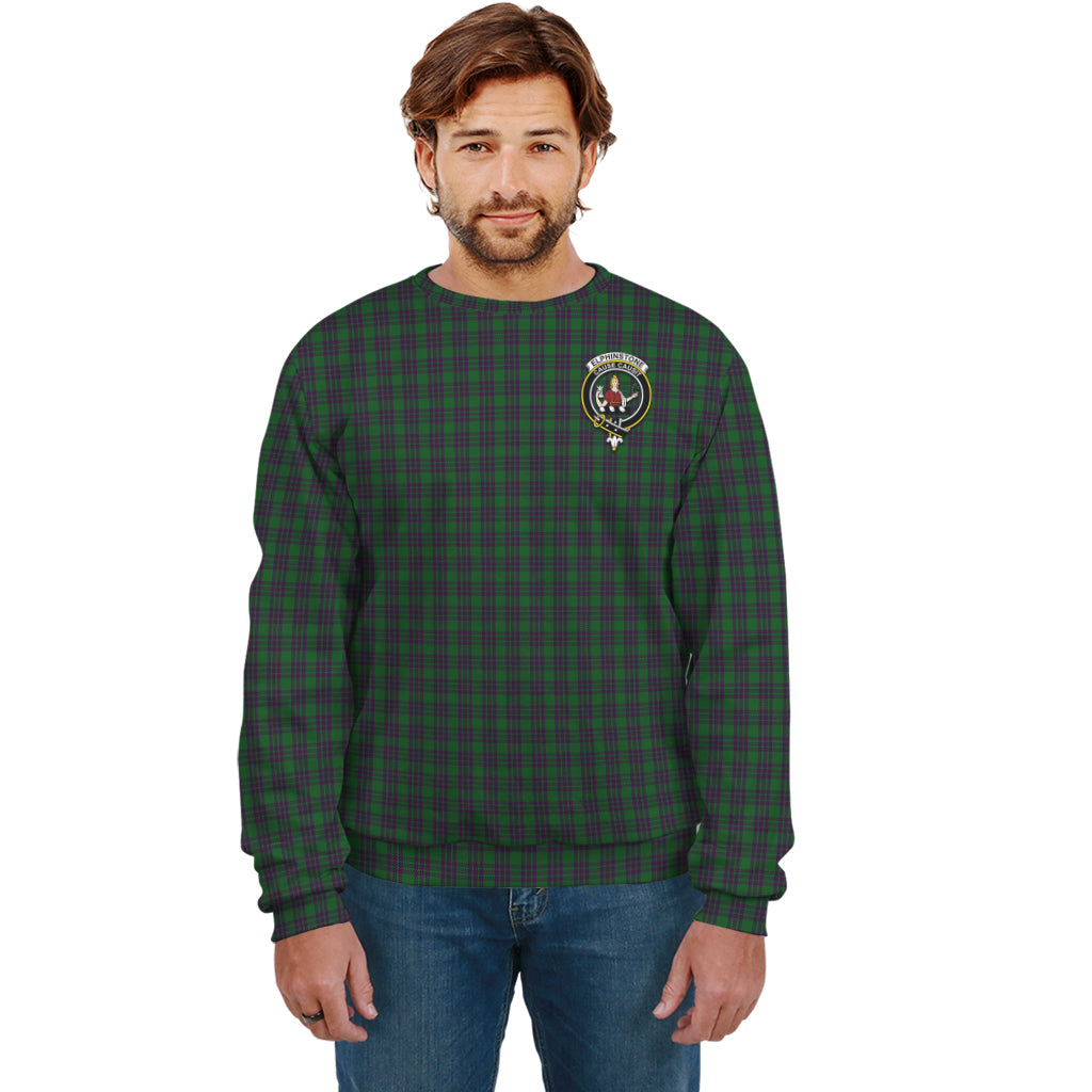 Elphinstone Tartan Sweatshirt with Family Crest Unisex - Tartan Vibes Clothing