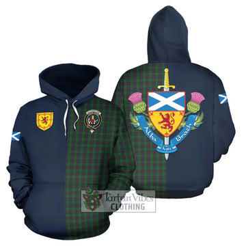 Elphinstone Tartan Hoodie Alba with Scottish Lion Royal Arm Half Style Zip Hoodie - Tartan Vibes Clothing