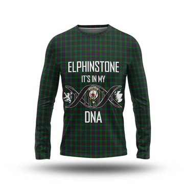 Elphinstone Tartan Long Sleeve T-Shirt with Family Crest DNA In Me Style Unisex - Tartan Vibes Clothing