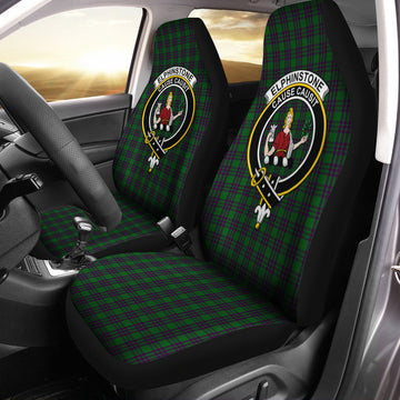 Elphinstone Tartan Car Seat Cover with Family Crest