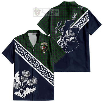 Elphinstone Tartan Hawaiian Shirt Featuring Thistle and Scotland Map Kid - Tartan Vibes Clothing