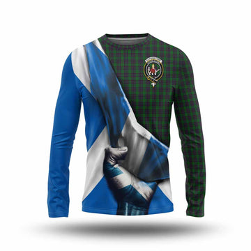 Elphinstone Tartan Long Sleeve T-Shirt with Family Crest Scotland Patriotic Style Unisex - Tartan Vibes Clothing