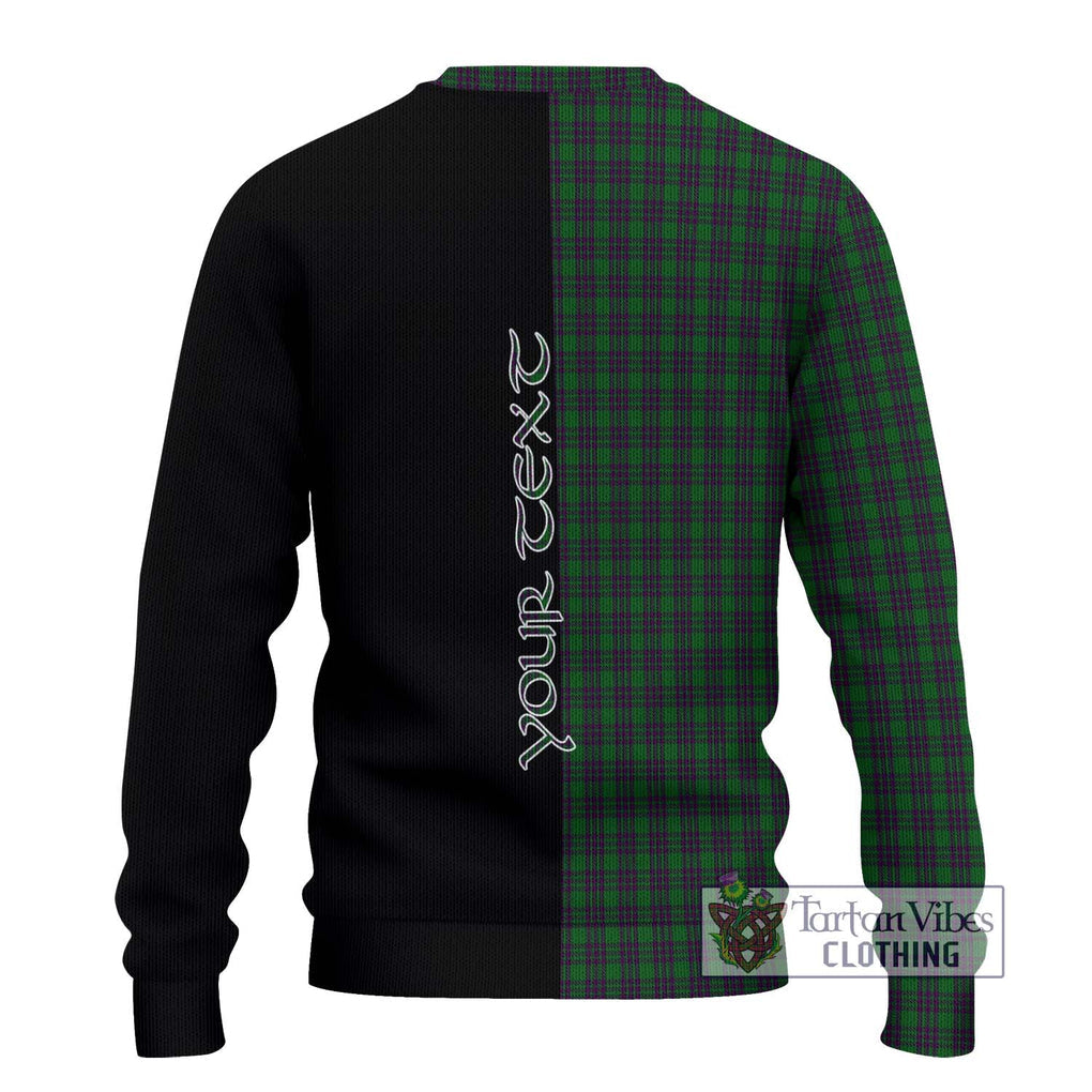 Elphinstone Tartan Ugly Sweater with Family Crest and Half Of Me Style - Tartan Vibes Clothing