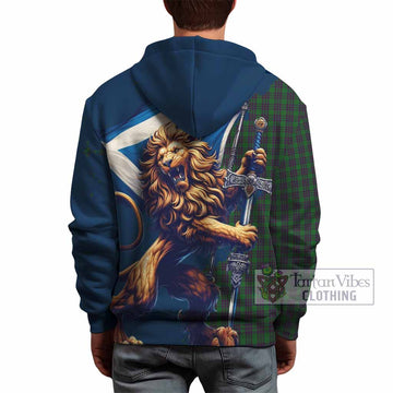 Elphinstone Tartan Family Crest Hoodie with Scottish Majestic Lion - Tartan Vibes Clothing