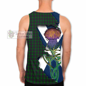 Elphinstone Tartan Family Crest Men's Tank Top Scottish Thistle Celtic Inspired - Tartan Vibes Clothing