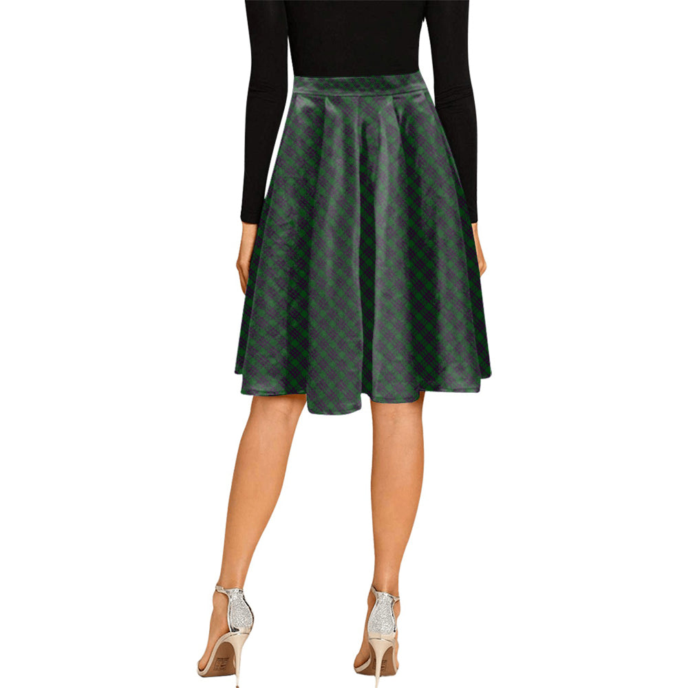 Elphinstone Tartan Melete Pleated Midi Skirt Cross Style - Tartan Vibes Clothing