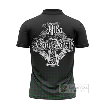 Elphinstone Tartan Zipper Polo Shirt Featuring Alba Gu Brath Family Crest Celtic Inspired - Tartan Vibes Clothing