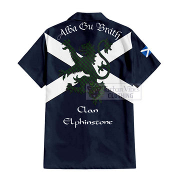 Elphinstone Tartan Lion Rampant Hawaiian Shirt Proudly Display Your Heritage with Alba Gu Brath and Clan Name - Tartan Vibes Clothing