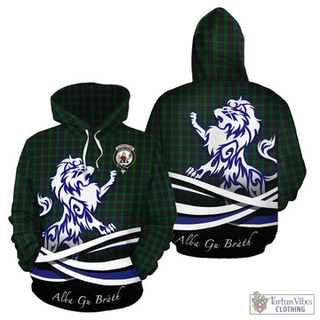 Elphinstone Tartan Hoodie with Alba Gu Brath Regal Lion Emblem - Tartan Vibes Clothing