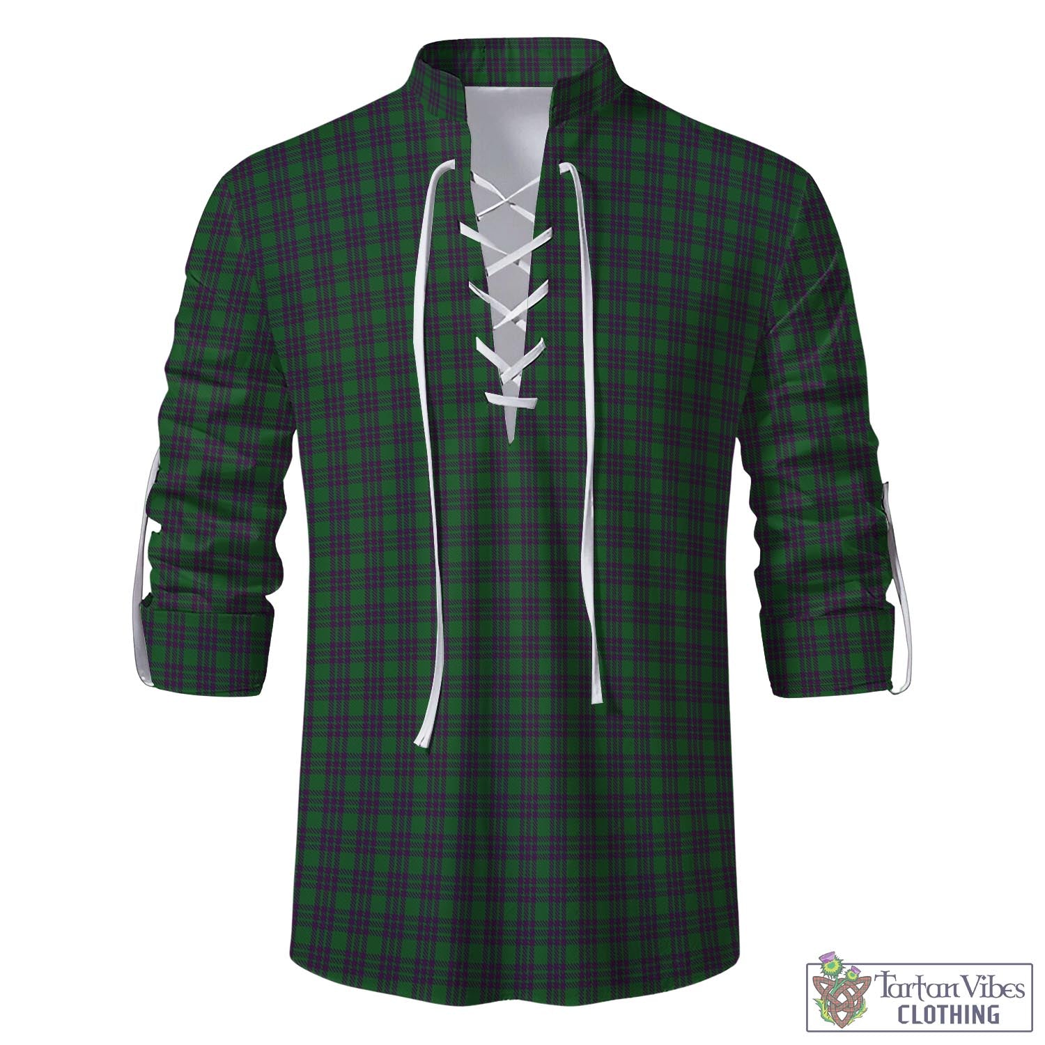 Elphinstone Tartan Men's Scottish Traditional Jacobite Ghillie Kilt Shirt - Tartan Vibes Clothing