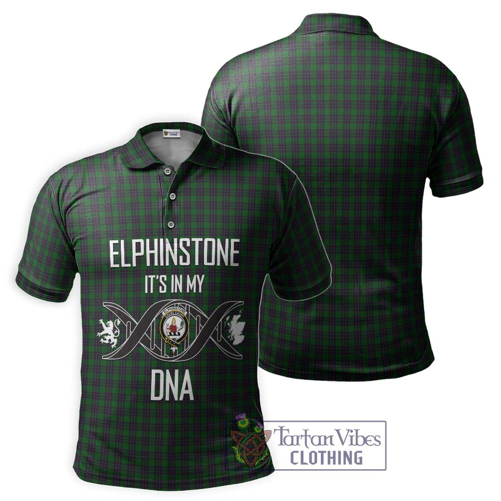Elphinstone Tartan Polo Shirt with Family Crest DNA In Me Style - Tartan Vibes Clothing