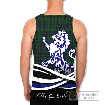 Elphinstone Tartan Men's Tank Top with Alba Gu Brath Regal Lion Emblem - Tartan Vibes Clothing