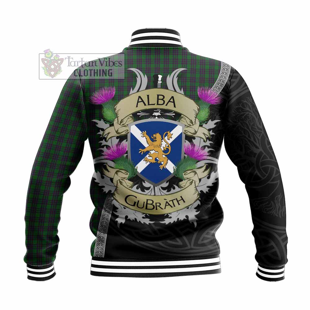 Elphinstone Tartan Family Crest Baseball Jacket Lion Rampant Royal Thistle Shield Celtic Inspired - Tartan Vibes Clothing