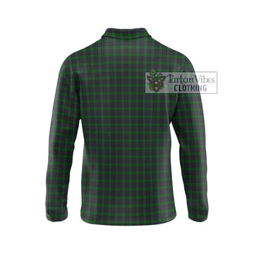 Elphinstone Tartan Long Sleeve Polo Shirt with Family Crest DNA In Me Style - Tartan Vibes Clothing