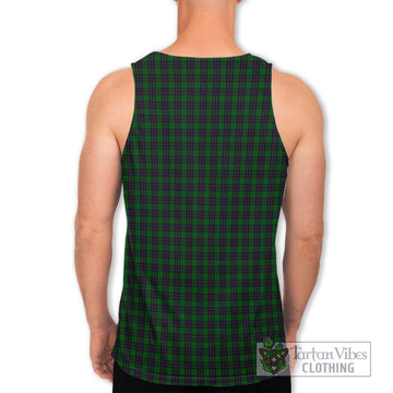 Elphinstone Tartan Men's Tank Top with Family Crest DNA In Me Style - Tartan Vibes Clothing