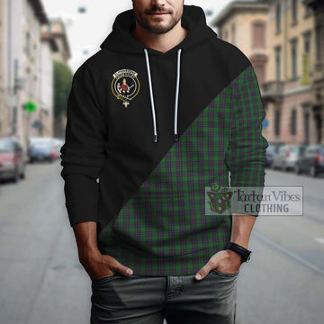 Elphinstone Tartan Hoodie with Family Crest and Military Logo Style - Tartan Vibes Clothing