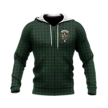 Elphinstone Tartan Knitted Hoodie with Family Crest Unisex Knitted Zip Hoodie - Tartan Vibes Clothing