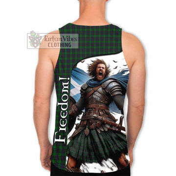 Tartan Vibes Clothing Elphinstone Crest Tartan Men's Tank Top Inspired by the Freedom of Scottish Warrior