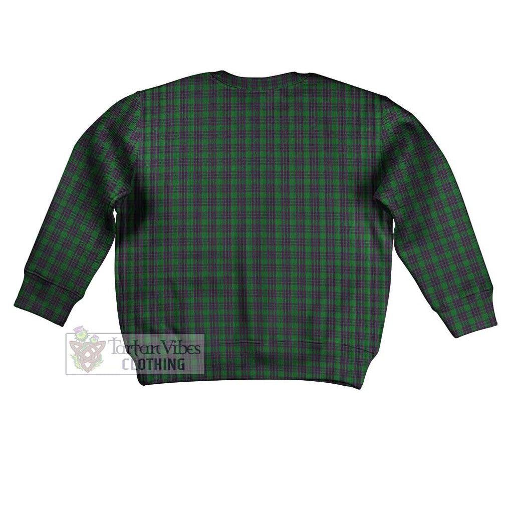 Elphinstone Tartan Kid Ugly Sweater with Family Crest - Tartan Vibes Clothing