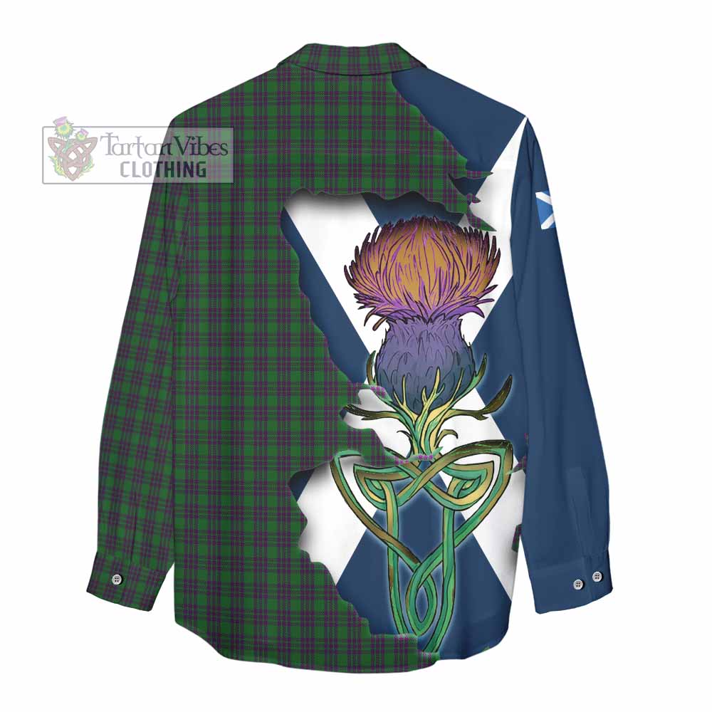 Elphinstone Tartan Family Crest Women's Casual Shirt Scottish Thistle Celtic Inspired - Tartan Vibes Clothing