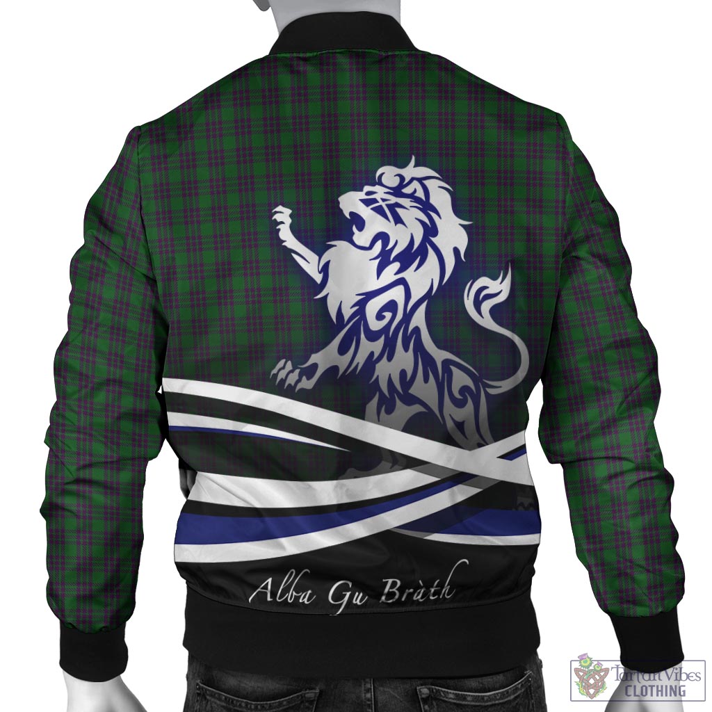 Elphinstone Tartan Bomber Jacket with Alba Gu Brath Regal Lion Emblem - Tartan Vibes Clothing