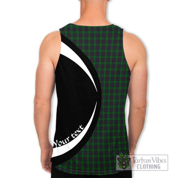 Elphinstone Tartan Men's Tank Top with Family Crest Circle Style - Tartan Vibes Clothing