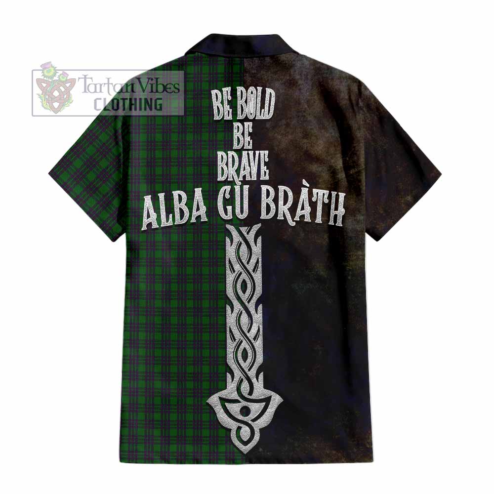 Elphinstone Tartan Family Crest Hawaiian Shirt Alba Gu Brath Be Brave Lion Ancient Style - Tartan Vibes Clothing