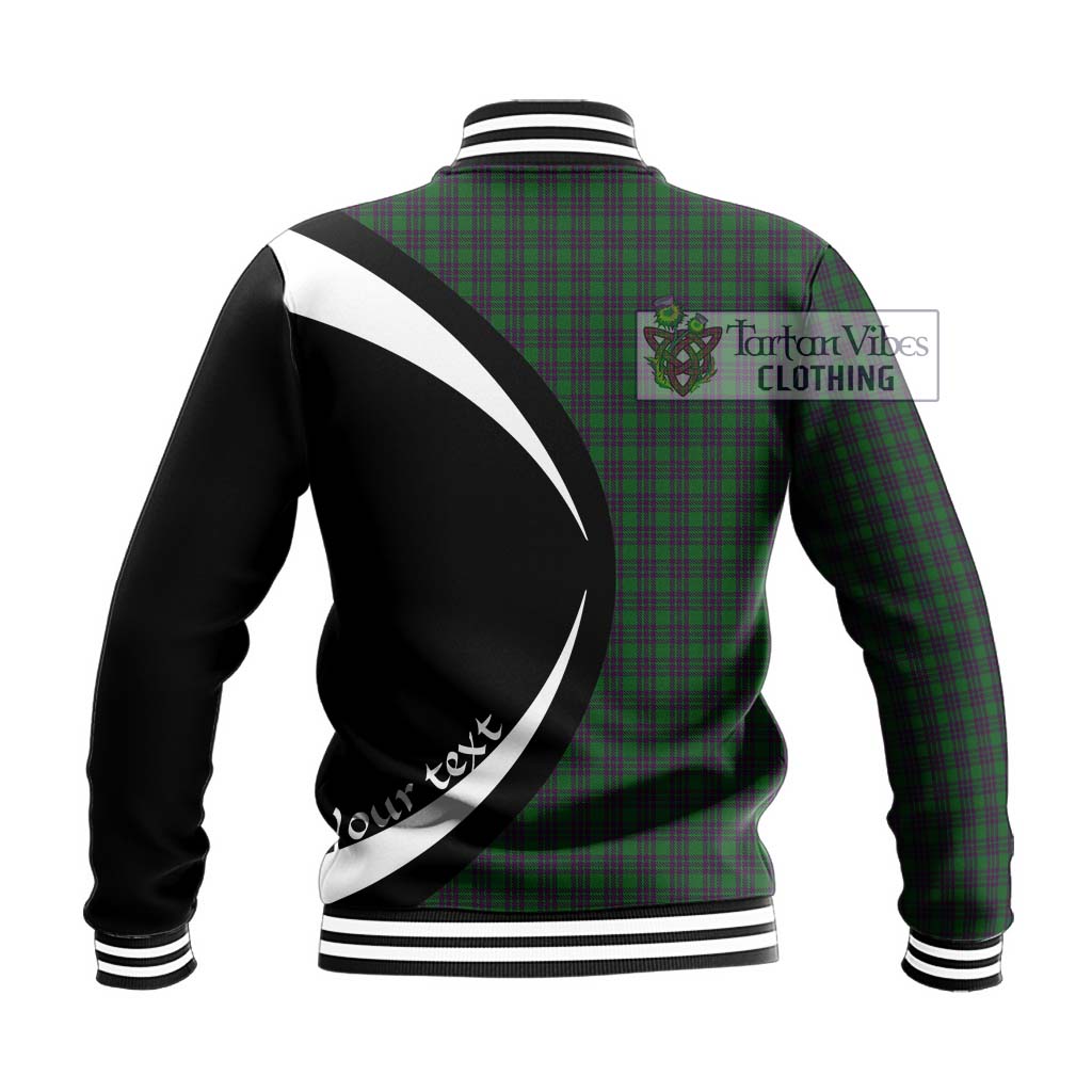 Elphinstone Tartan Baseball Jacket with Family Crest Circle Style - Tartan Vibes Clothing