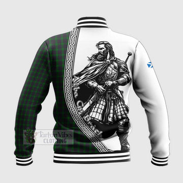 Elphinstone Tartan Clan Crest Baseball Jacket with Highlander Warrior Celtic Style - Tartan Vibes Clothing