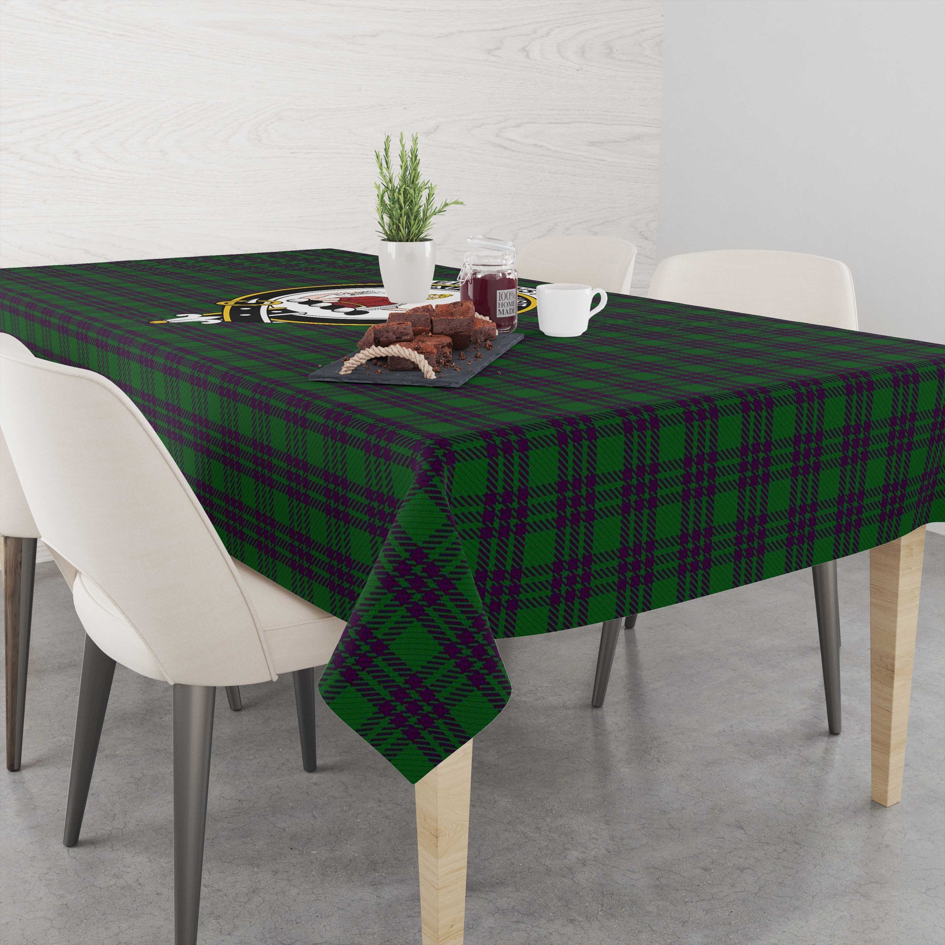 Elphinstone Tartan Tablecloth with Family Crest M 39.4"x59"(100x150cm) - Tartan Vibes Clothing