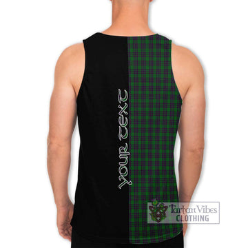 Elphinstone Tartan Men's Tank Top with Family Crest and Half Of Me Style - Tartan Vibes Clothing