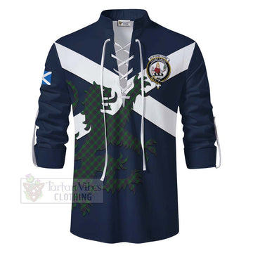 Elphinstone Tartan Lion Rampant Ghillie Kilt Shirt Proudly Display Your Heritage with Alba Gu Brath and Clan Name - Tartan Vibes Clothing