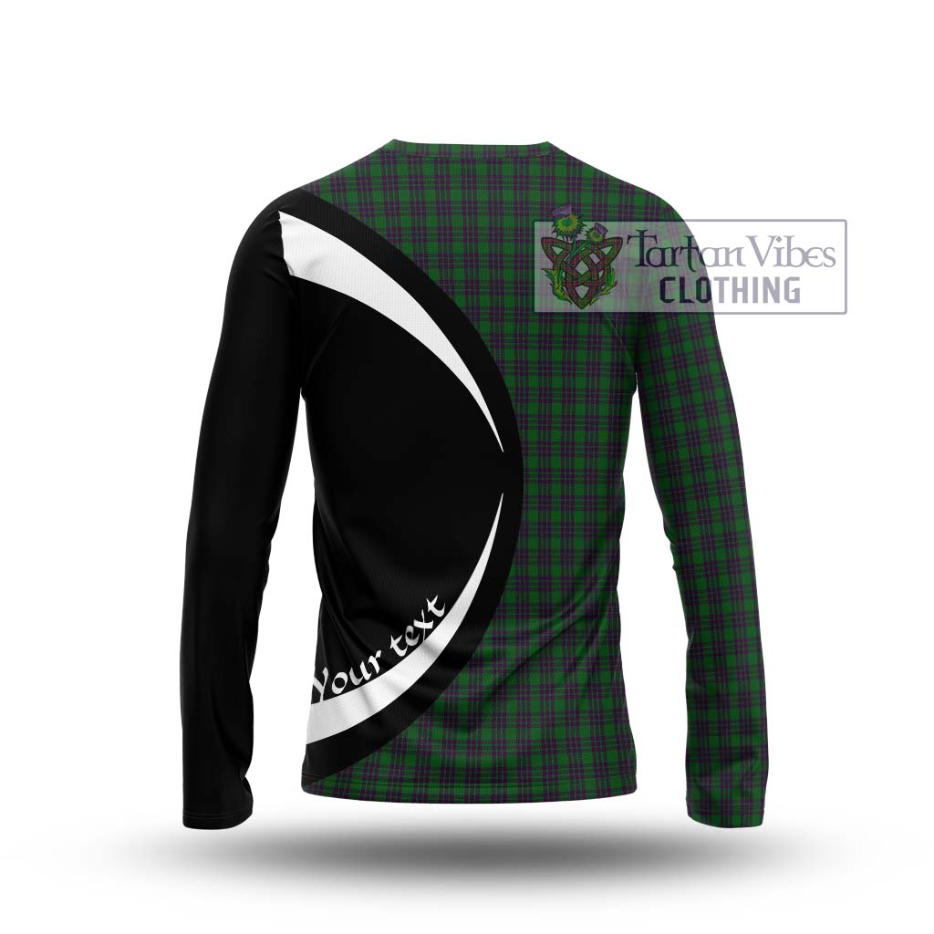 Elphinstone Tartan Long Sleeve T-Shirt with Family Crest Circle Style - Tartan Vibes Clothing