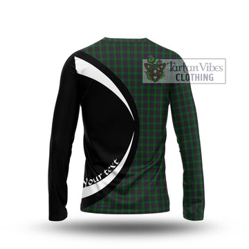 Elphinstone Tartan Long Sleeve T-Shirt with Family Crest Circle Style - Tartan Vibes Clothing