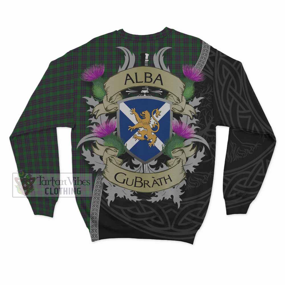 Elphinstone Tartan Family Crest Sweatshirt Lion Rampant Royal Thistle Shield Celtic Inspired - Tartan Vibes Clothing