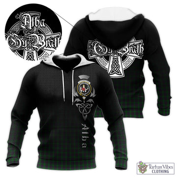 Elphinstone Tartan Knitted Hoodie Featuring Alba Gu Brath Family Crest Celtic Inspired - Tartan Vibes Clothing